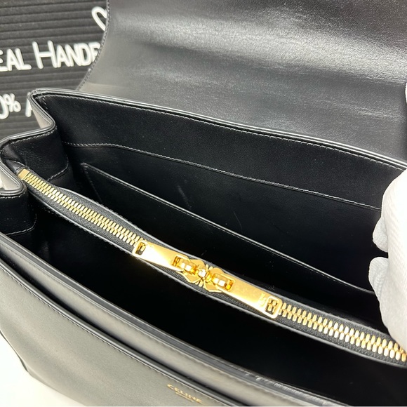 CELINE - CLASSIQUE 16 BAG IN SATINATED CALFSKIN BLACK - Picture 15 of 16